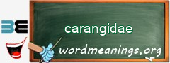 WordMeaning blackboard for carangidae